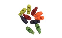 Mixed colour cord toggles, 10 pack